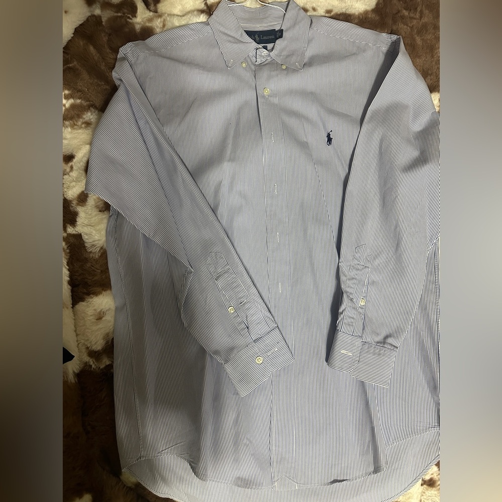 Polo Ralph Lauren Men's Blue Pinstripe Shirt